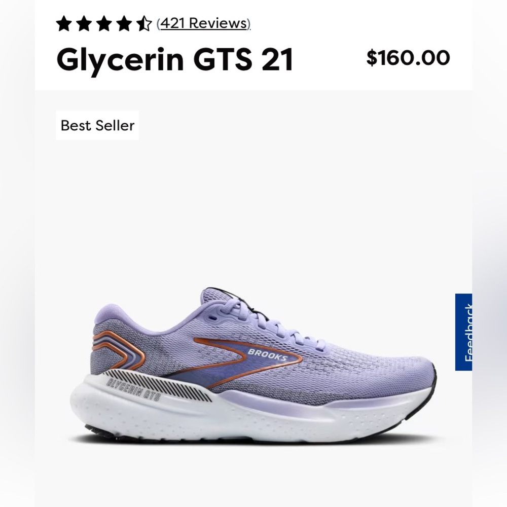 Brand new Brooks Glycerin GTS 21 women’s running shoe